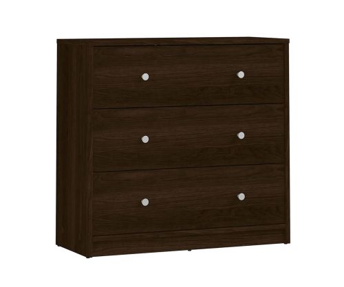 FTG May Dark Walnut 3 Drawer Chest