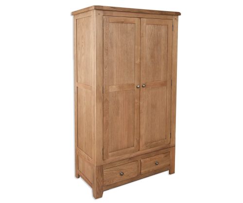 Melbourne Country Oak 2 Door 2 Drawer Wardrobe