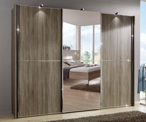 Wiemann Miami-2 Wooden and Mirror Door Sliding Wardrobe-H236cm