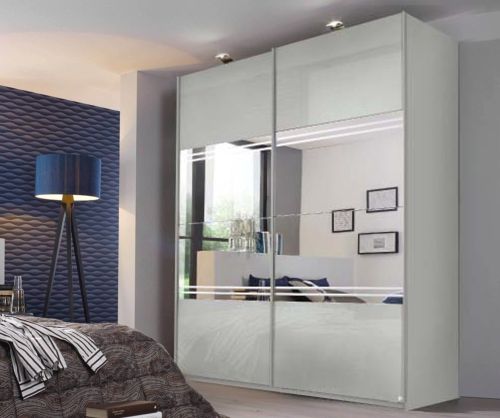Rauch Miramar Alpine White Carcase 2 Mirror Door Sliding Wardrobe(W271cm)