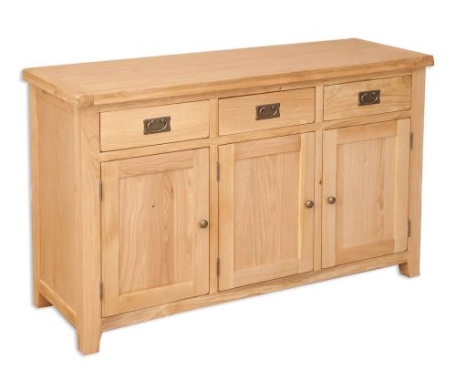 Melbourne Natural Oak 3 Door Sideboard