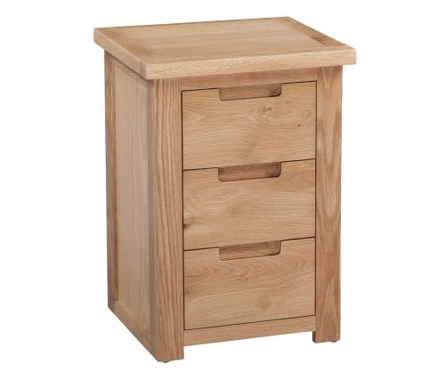 Homestyle GB Moderna Oak 3 Drawer Bedside Table