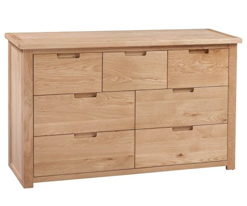 Homestyle GB Moderna Oak 7 Drawer Chest