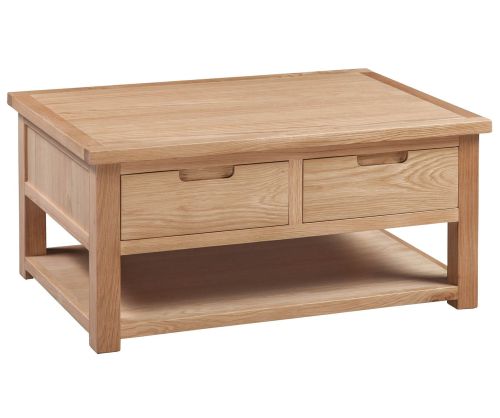 Homestyle GB Moderna Oak 2 Drawer Coffee Table