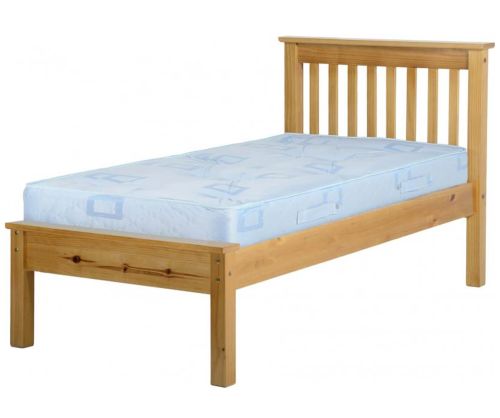 Seconique Monaco Pine Finish Low Footed Bed Frame