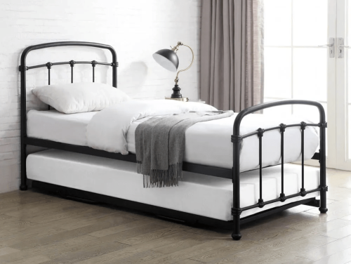 Flintshire Furniture Mostyn Sand Blast Black Metal Guest Bed