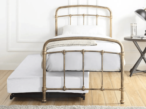 Flintshire Furniture Mostyn Antique Bronze Metal Guest Bed