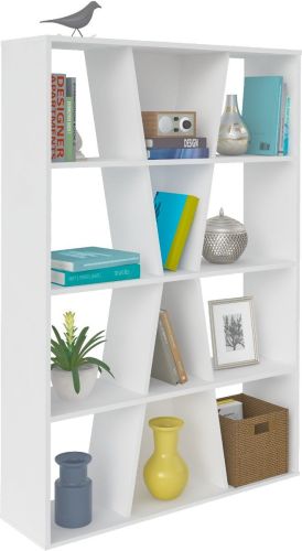 Seconique Furniture Naples White Medium Bookcase
