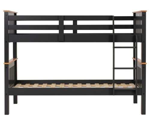 Seconique Neptune Grey with Oak Effect Bunk Bed