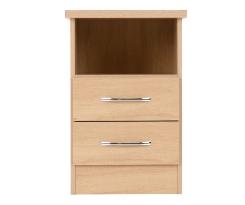 Seconique Nevada Sonoma Oak 2 Drawer Bedside Cabinet