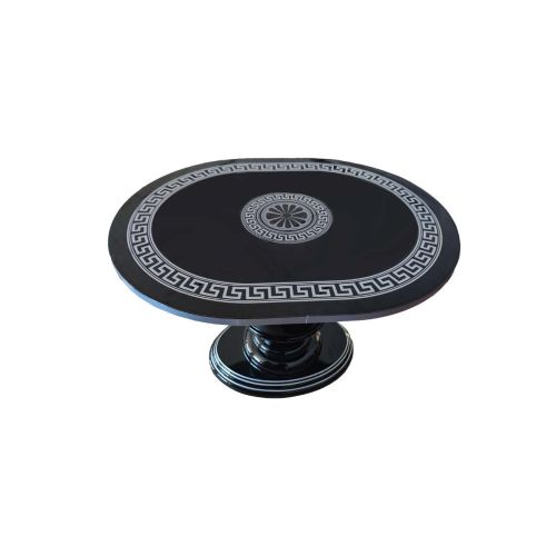 Ben Company New Venus Black and Silver Italian Lamp Table