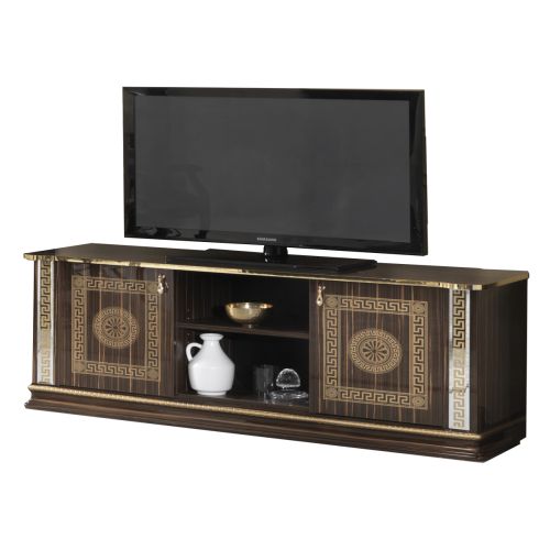 Ben Company New Venus Walnut and Gold Italian Plasma TV Cabinet