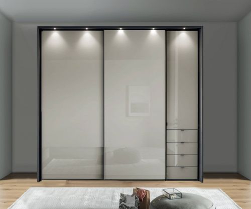 Wiemann Vip Nizza 1 Hinged Door Right With 4 Darwer,2 Sliding Doors Left Wardrobe -W200cm