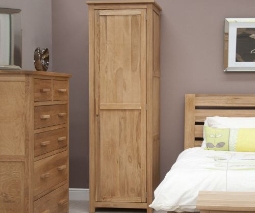 Homestyle GB Opus Oak Single Door Wardrobe