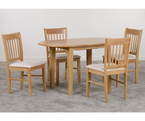 Seconique Oxford Extending Dining Table with 4 Dining Chairs