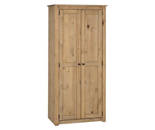 Seconique Panama Solid Pine 2 Door Wardrobe