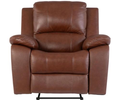 World Furniture Pellini Dark Tan Leather Electric Recliner Chair