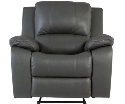 World Furniture Pellini Grey Leather Electric Recliner Chair