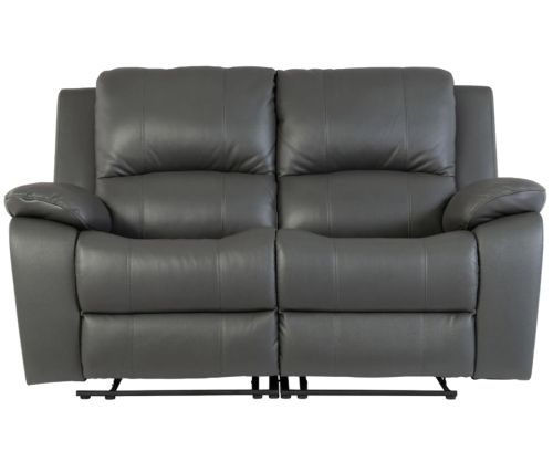 World Furniture Pellini Grey Leather Electric Recliner 2 Seater Sofa