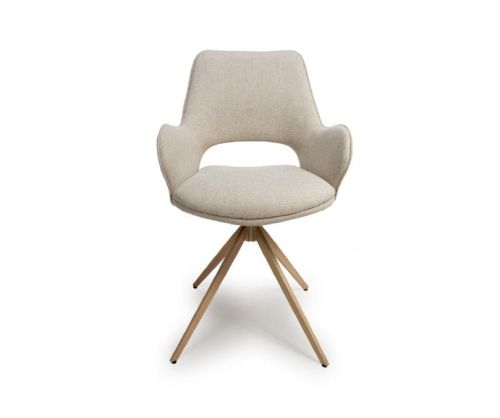 Furniture Link Perth Natural Swivel Dining Chair in Pair