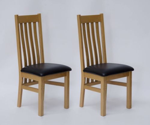 Homestyle GB Perugia Oak Dining Chair in Pair