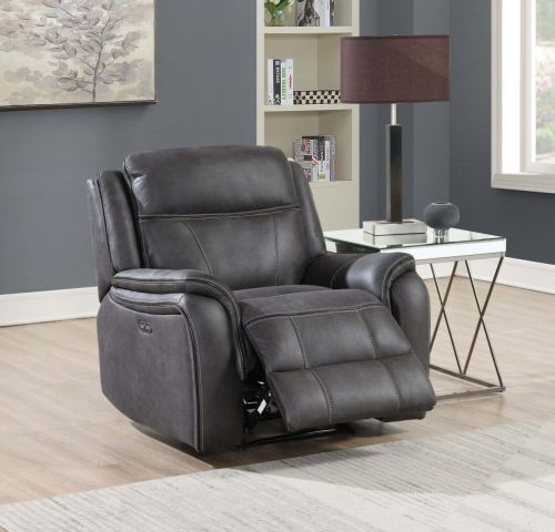 Phoenix Media Charcoal Power Recliners Chair