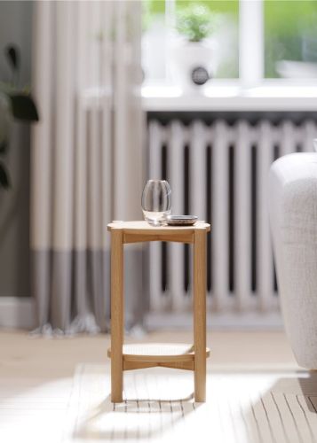 Heritance Halmstad Natural Oak Round Side Table