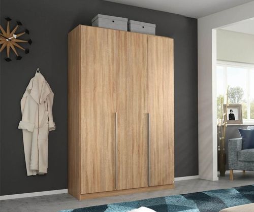 Rauch Alabama Sonoma Oak 3 Door Hinged Wardrobe