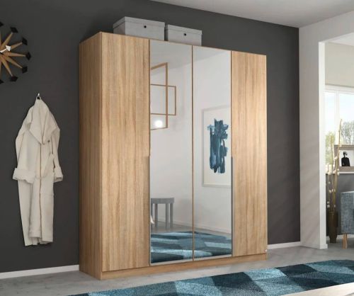 Rauch Alabama Artisan Oak 4 Door 2 Mirrors Wardrobe