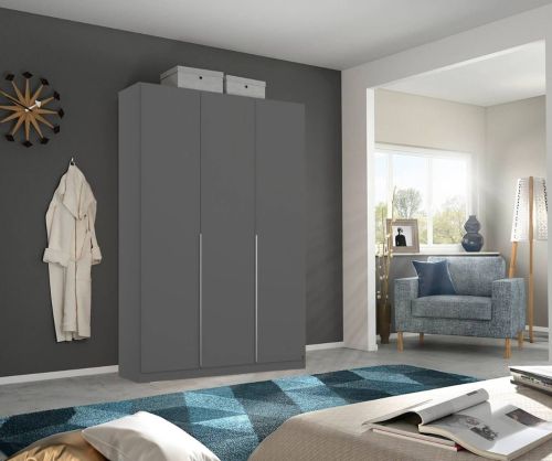 Rauch Alabama Metallic Grey 3 Door Hinged Wardrobe