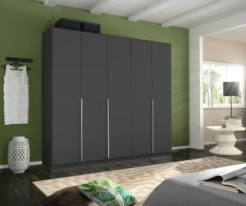 Rauch Alabama Metallic Grey 5 Door Wardrobe
