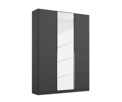 Rauch Alabama Metallic Grey 3 Door 1 Mirror Hinged Wardrobe