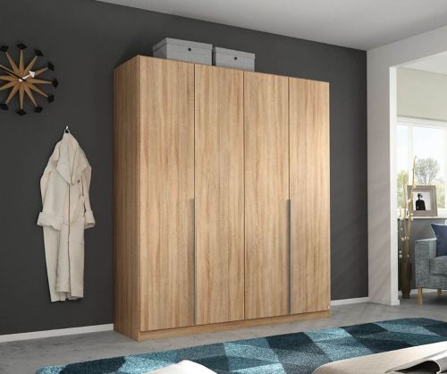 Rauch Alabama Sonoma Oak 4 Door Hinged Wardrobe-W181cm