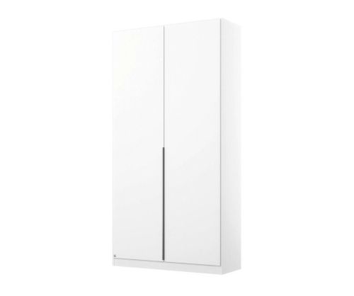 Rauch Alabama Alpine White Carcase with Alpine White Front 2 Door Hinged Wardrobe