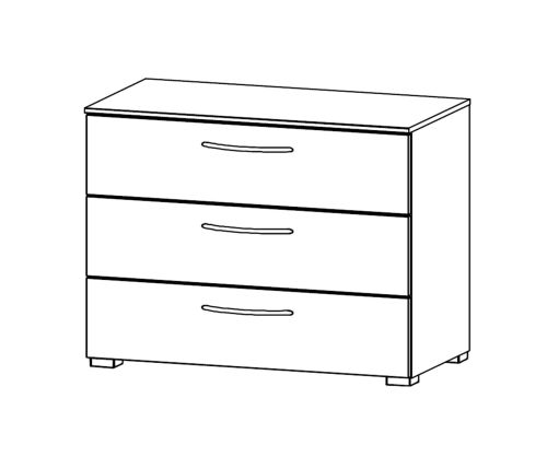 Rauch Aldono Graphite Carcase 3 Drawer Chest