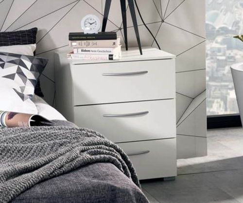 Rauch Aldono Sonoma Oak Carcase 3 Drawer Bedside Table- W 50cm