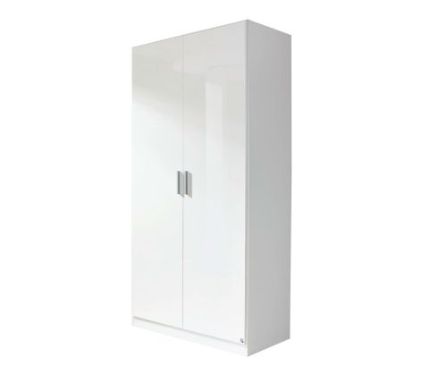 Rauch Celle Sonoma Oak Colour with High Polish Soft Grey 2 Door Wardrobe (W91cm)