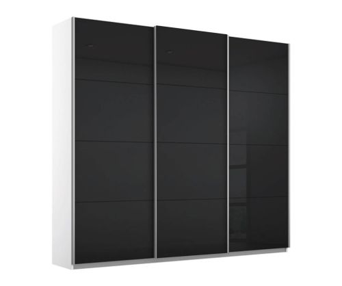 Rauch Kulmbach 3 Sliding Door Wardrobe with Carcase Colour Handle Strips(W271cm)