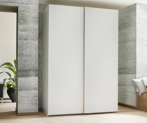 Rauch Lias Silk Grey 2 Door Sliding Wardrobe with Application Artisan Oak Colour (W151cm)