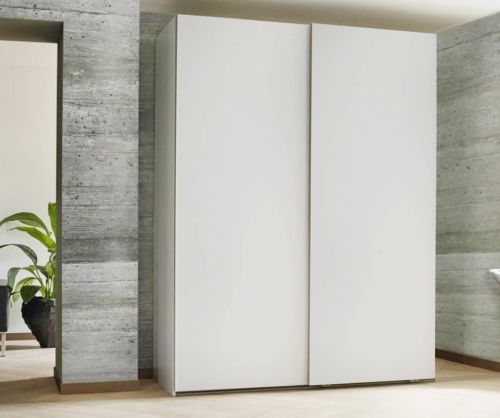 Rauch Lias Silk Grey 2 Door Sliding Wardrobe with Application Artisan Oak Colour (W201cm)