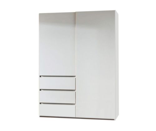 Rauch Lias Silk Grey 2 Door Sliding Wardrobe with Drawers(W151cm)