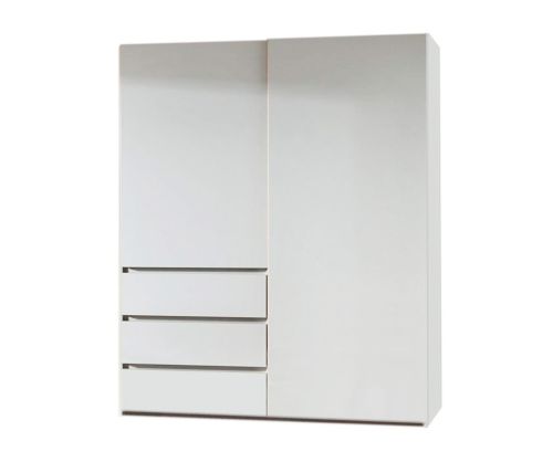 Rauch Lias Silk Grey 2 Door Sliding Wardrobe with Drawers (W201cm)