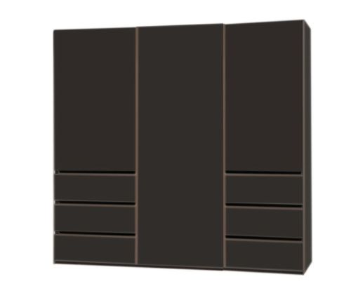 Rauch Lias Graphite 3 Door Sliding Wardrobe with Drawers (W226cm)