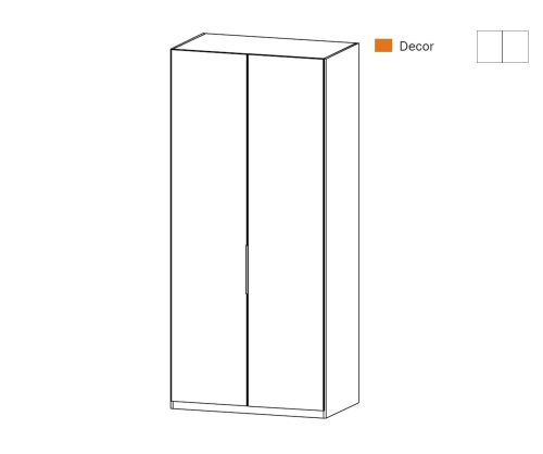 Rauch Zenaya Alpine White 2 Door Wardrobe