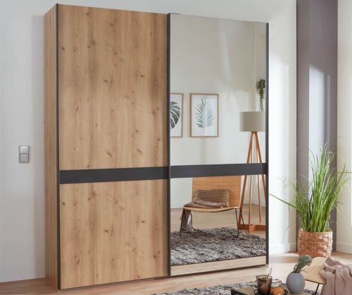 Wiemann Rialto 2 Door 1 Right Mirrored Sliding Door Wardrobe – W200cm