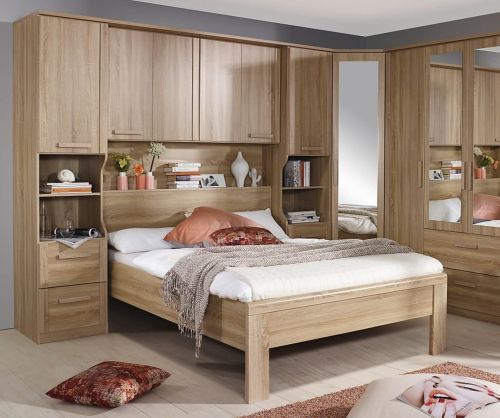 Rauch Rivera Sonoma Oak 1 Door Corner Wardrobe with Cornice (W91cm)