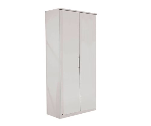 Rauch Rivera Alpine White 2 Door Wardrobe with Cornice (W91cm)