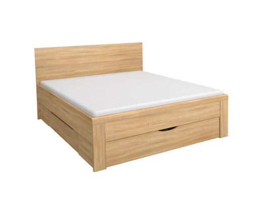 Rauch Rivera Sonoma Oak 5ft King Size Bed with Plinth Drawers (160x200cm)