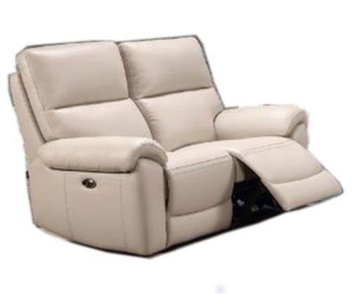 Furniture Link Rocco Chalk Leather Power Recliner 2 Seater Sofa