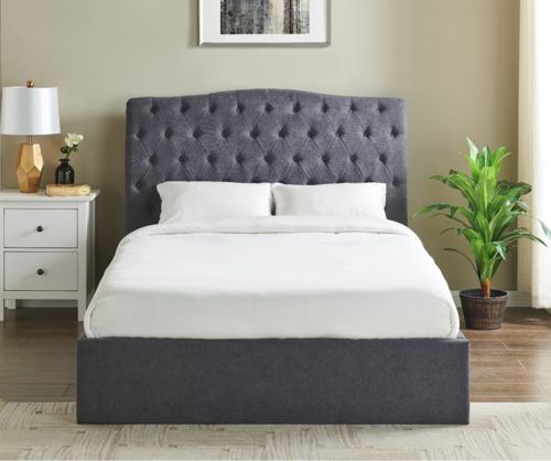 Limelight Rosa Dark Grey Fabric Storage Bed Frame